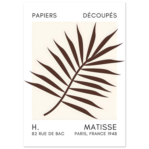 Artfulprints  Matisse – Floral reef brown   poster A4 21x29.7 cm - vtwonen shop