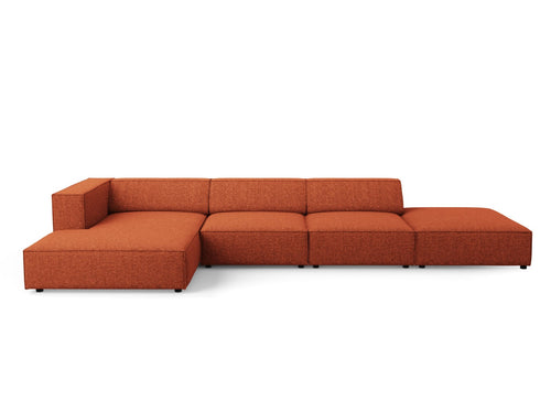 Cosmopolitan Design linker hoekbank Arendal 5-zits, chenille, terracotta - 166x341x70cm