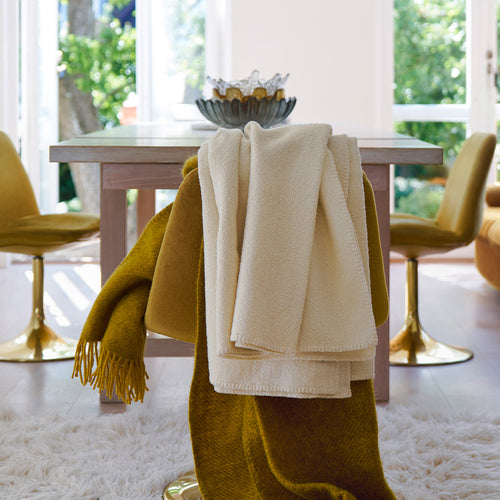 Klippan 100% wollen deken - Boucle - cream - 140x200cm - vtwonen shop