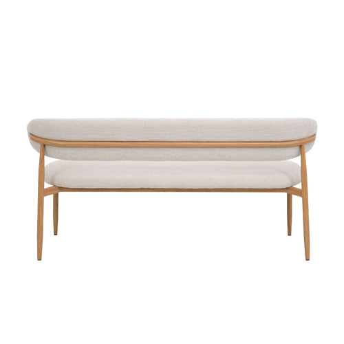 Giga Meubel Eetkamerbank Alexia - Stof - Beige/Naturel - 200x55x77cm