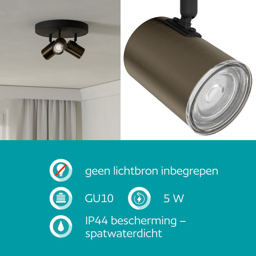 EGLO spot Consuma 1 - gu10 - Ø 25 cm - brons