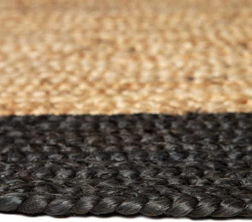 Mrcarpet jute vloerkleed - naturel/antraciet - 140 x 200 cm
