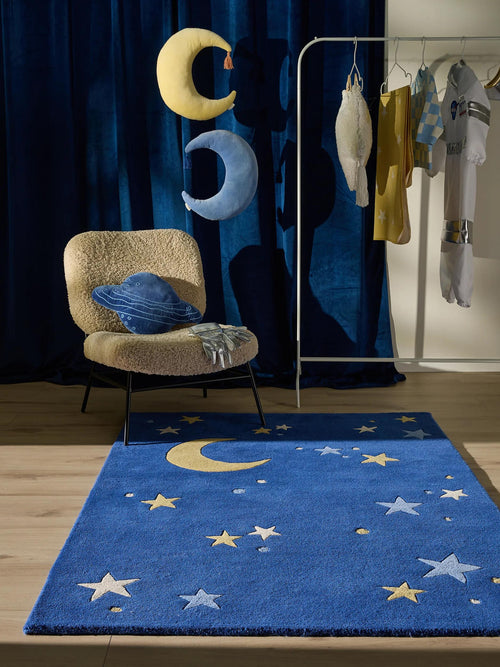 benuta kindervloerkleed Alex - blauw - 160x230 cm