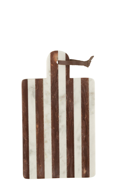 J-Line snijplank Rechthoekig Streep Marmer - steen - beige/bruin