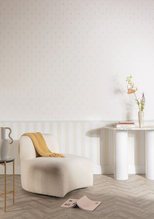 Masureel behang strepen geel - 53 cm x 10.05 m - 632134 - vtwonen shop