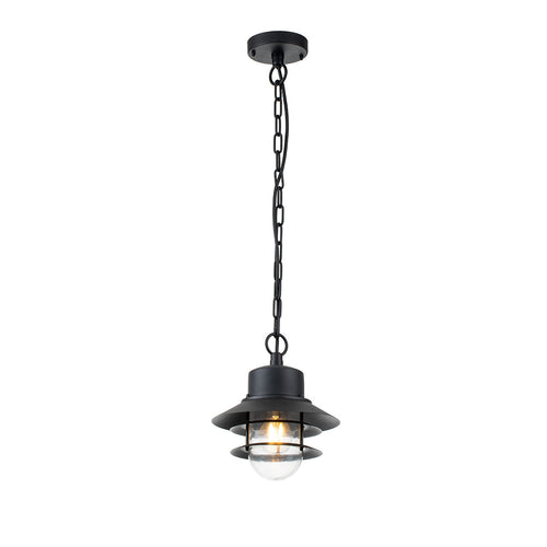 Elstead Copenhagen Buiten Dome Wandlamp Zwart, IP44