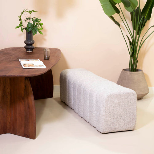 DÉJA Living Eetkamerbank Bogense - Taupe Stof - 160x45x48cm
