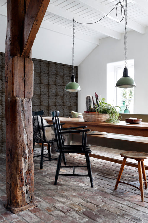 ESTAhome behang zinken platen bruin zwart en grijs - 53 cm x 10.05 m - 138880