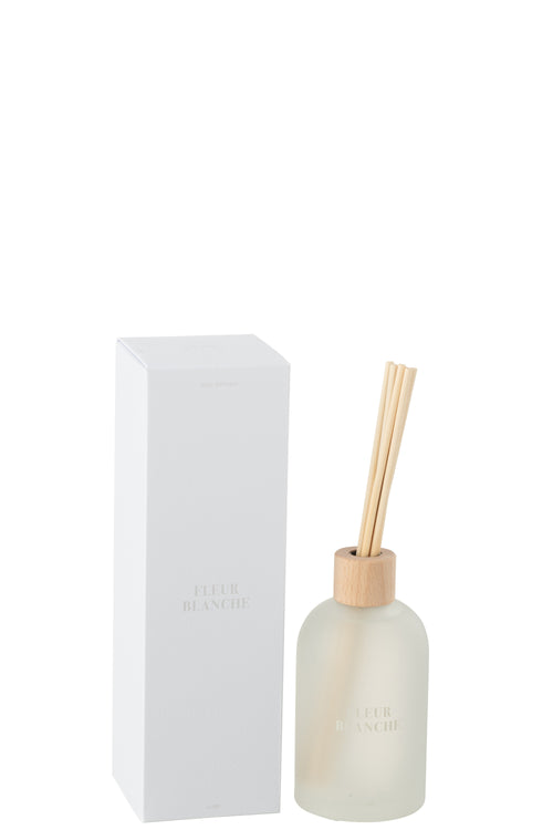 J-Line geurolie + stokjes Accords Essentiels - Fleur Blanche - wit - 250 ml - vtwonen shop