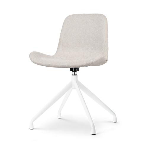 Nolon Nola-Fé Eetkamerstoel Beige - Draaibaar Wit Onderstel - vtwonen shop