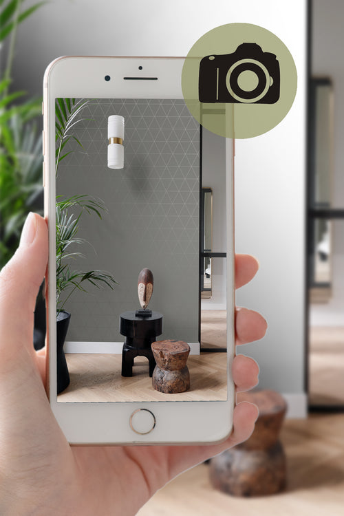 Origin Wallcoverings behang grafische driehoeken warm grijs - 53 cm x 10.05 m - 347716