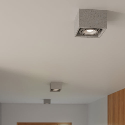 Sollux Lighting Plafondlamp QUATRO 2 beton - 27x14x9cm