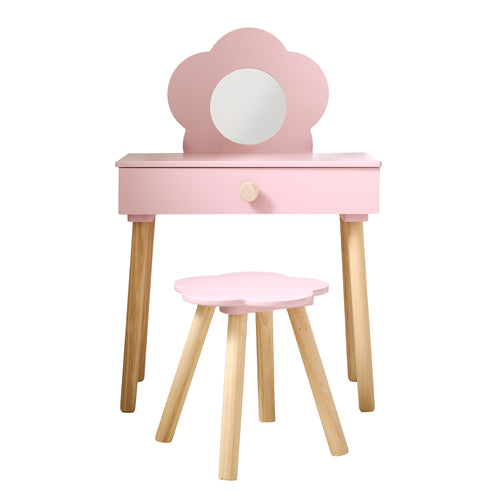 Petite Amélie Kinder kaptafel FLEUR - MDF - roze