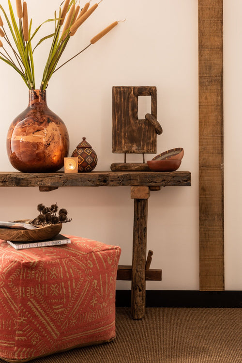 J-Line console Brut - hout - bruin