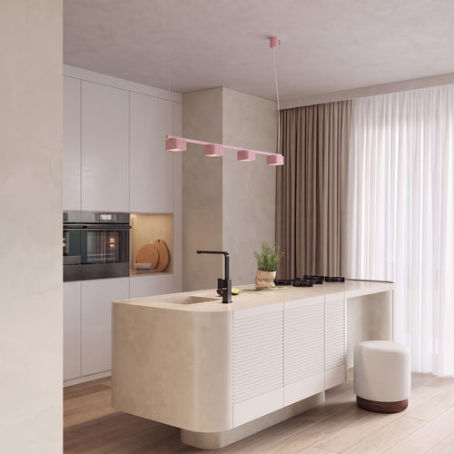 Sollux Lighting Kroonluchter RIFF 4 roze Gx53 - 122x10x208cm