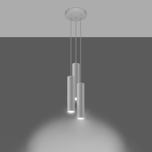 Sollux Lighting Hanglamp LAGOS 3P wit - 20x20x110cm