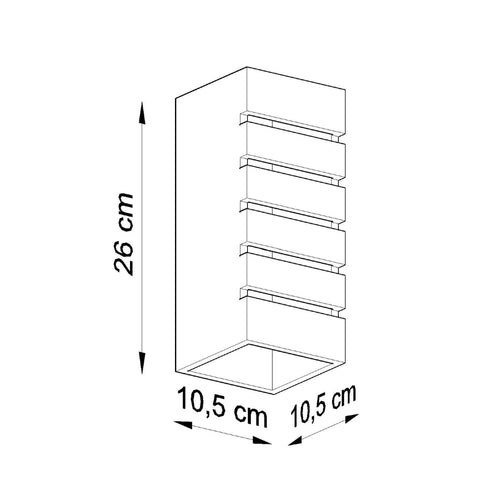 Sollux Lighting Wandlamp keramiek SAMIR - 10,5x10,5x26cm