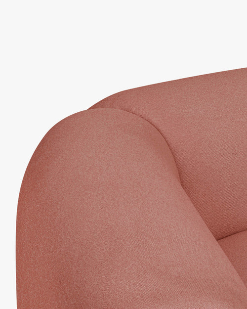 noo.ma Flom 3-zits hoekbank - Pink Clay, zacht zitcomfort, modulair