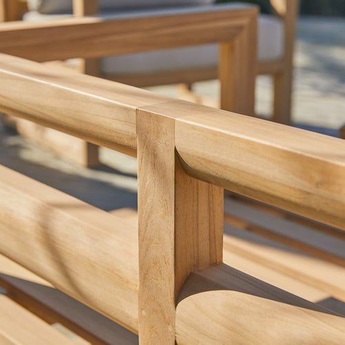 Tikamoon 3-zits tuinbank in massief teakhout Noah - Wit - vtwonen shop