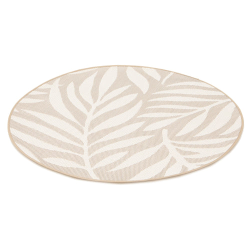 AFK Living vloerkleed Havana - voor binnen en buiten - beige - 120 x 120 cm