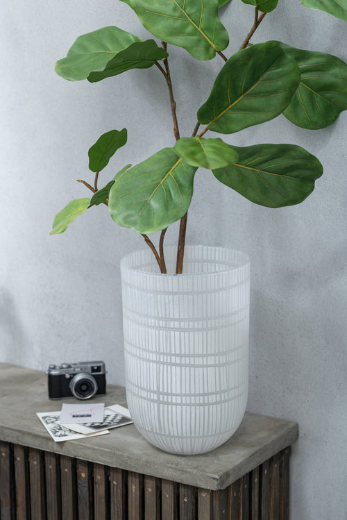 J-Line Vioolbladplant - kunststof - groen