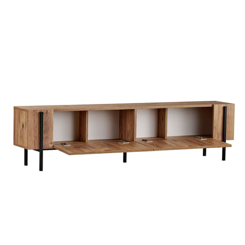 Calicosy - TV-meubel ATLAS - Donker hout 180x30x45 cm
