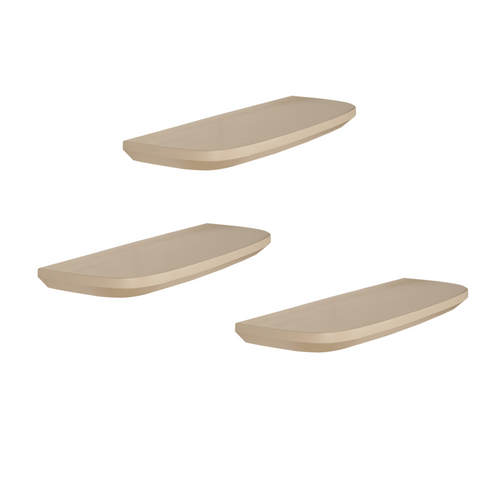 StarFurn Wandplank Gusta - Zandkleur Hout - Set van 3 - 60x20x15cm
