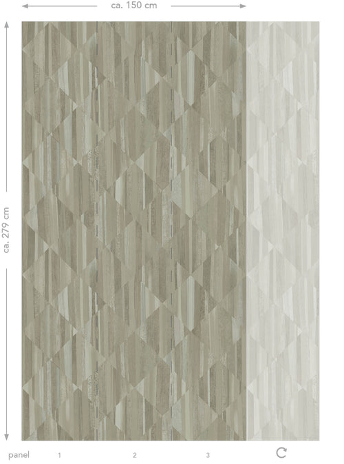 Origin Wallcoverings fotobehang 3D-houtmotief taupe - 1,5 x 2,79 m - 357297 - vtwonen shop