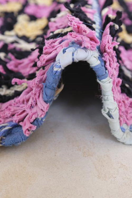 AFK Living vloerkleed Berber - handgemaakt - Gerecyclede textiel - 184 x 150 cm