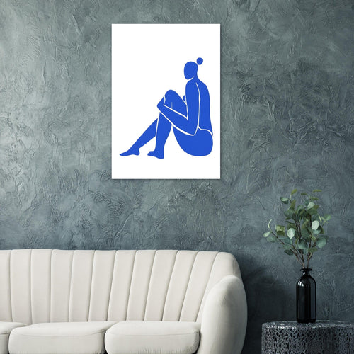 Artfulprints  Matisse – The blue feminine flow   poster A4 21x29.7 cm