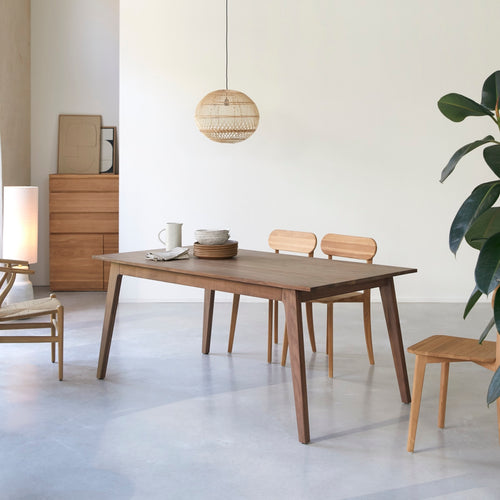 Tikamoon Uitschuifbare tafel in massief notenhout 6-12 pers. - Bruin - vtwonen shop