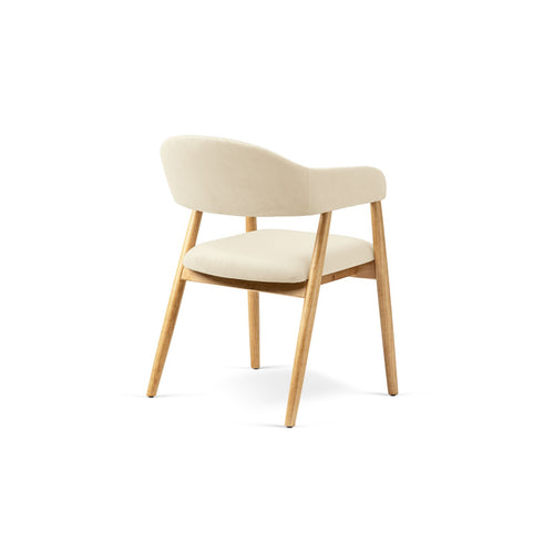 Set van 2 stoelen Adra flueel ivoor - 59x56x77cm
