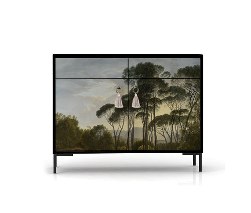 Dressoir MDF 2 deuren en 2 lades met bosprint - vtwonen shop