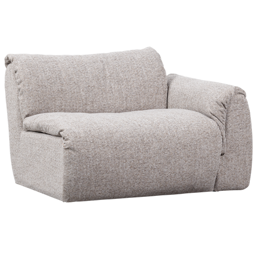 WOOOD 1-zits met arm rechts Baggy - Geweven Stof - Naturel -81x114x101 - vtwonen shop