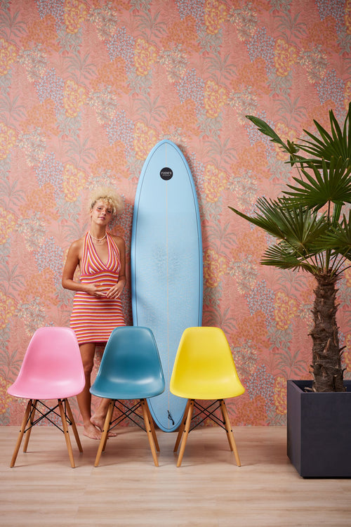 Livingwalls behang bloemen roze, blauw, geel en groen - 53 cm x 10.05 m - AS-391284 - vtwonen shop