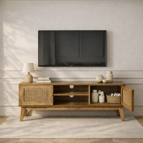 Calicosy - PALMO TV-meubel Woonkamer - Licht hout - 39x140x49 cm
