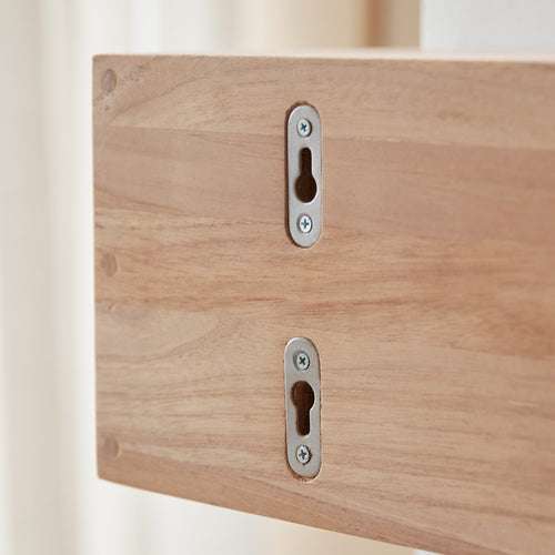 Tikamoon Wandhanddoekenrek van massief teakhout 60 cm - Naturel