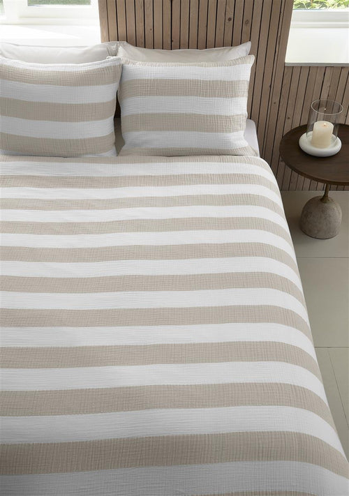 Riviera Maison dekbedovertrek Striped - 240x200/220 cm - zand