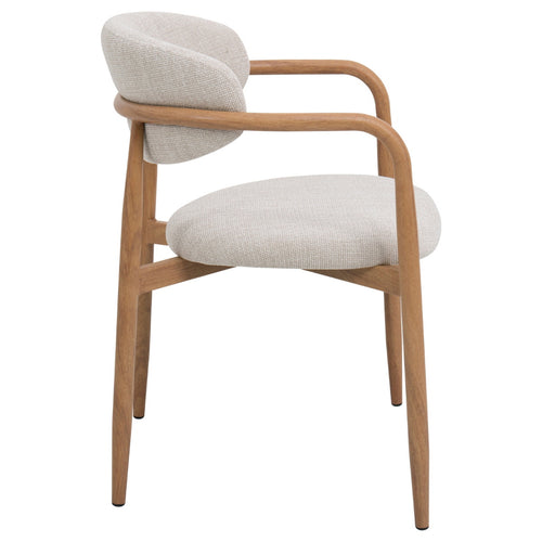 Giga Meubel Eetkamerstoel Alexia - Beige/Naturel - Armleuning - Set van 2