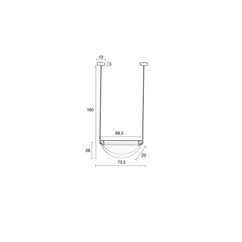 Zuiver Rani Hanglamp Getint Glas - Zwart - vtwonen shop