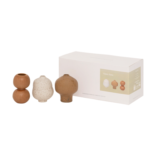 Urban Nature Culture vaas mini s Suzu, set of 3 - natural