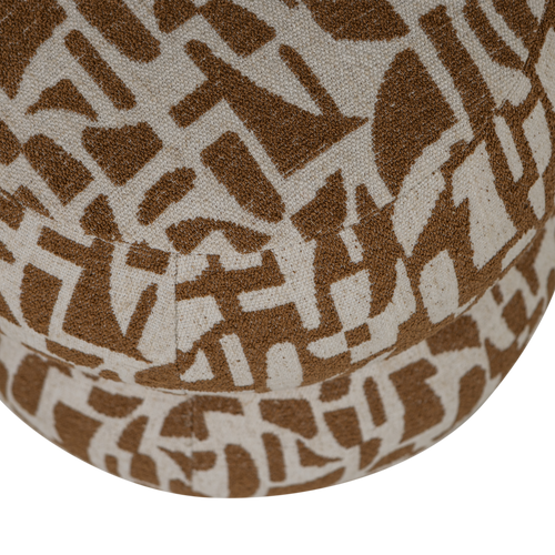 WOOOD poef Anic - Polyester - Grafisch Patroon - Bruin - vtwonen shop