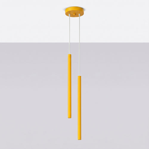 Sollux Lighting Hanglamp PASTELO 2 geel - 15x15x118cm