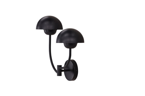 Rebellenclub Wandlamp Sikfors - zwart - Ø 15 cm