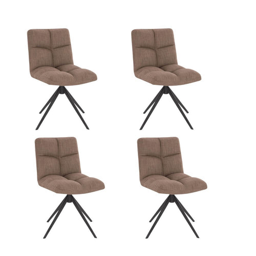 Home Deluxe eetkamerstoel NODA grijs/bruin Aantal: 4 - vtwonen shop