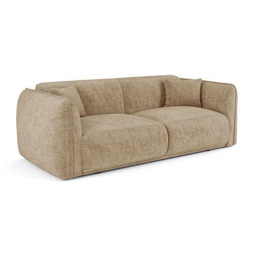 Premium Interiors - Bank LUSH - fluweel met motieven beige-taupe 205cm