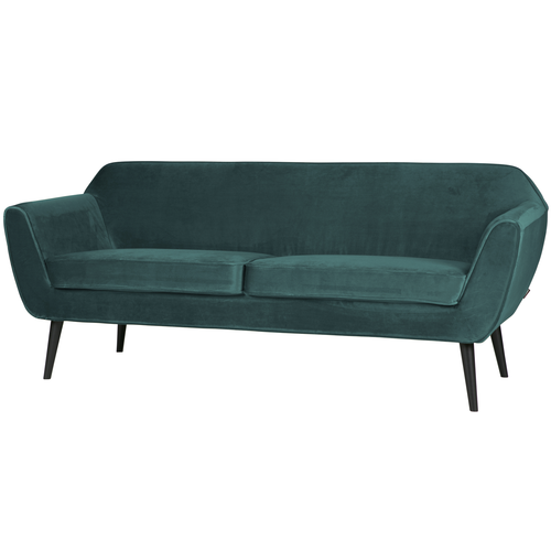 WOOOD 2-zits bank Rocco - Velvet - Teal - 75x187x82 - vtwonen shop