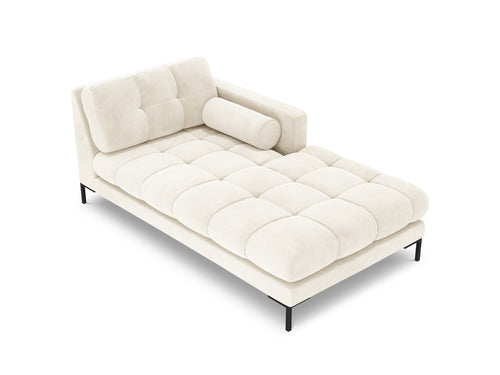 Cosmopolitan Design rechter chaise longue Bali flueel, lichtbeige - 185x102x75cm