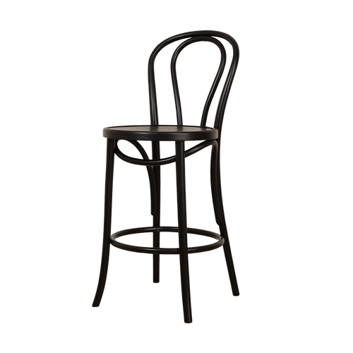 Fameg Vienna Thonet No. 18 houten barkruk black stained - 65 cm - vtwonen shop