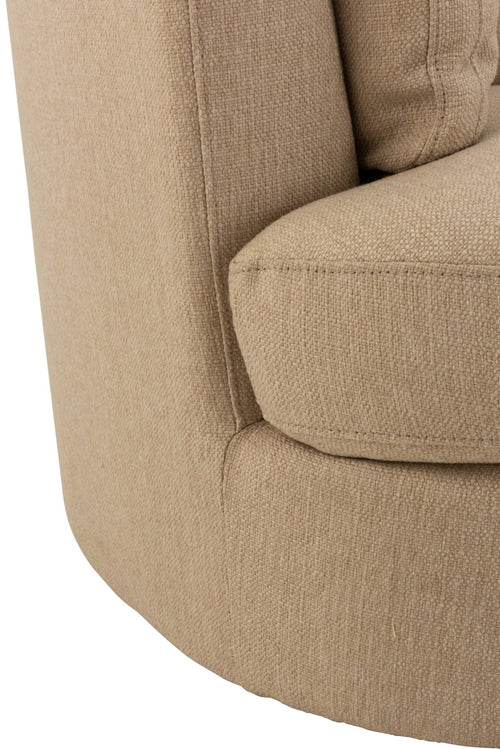 J-Line loungestoel Swiv - hout/textiel - beige